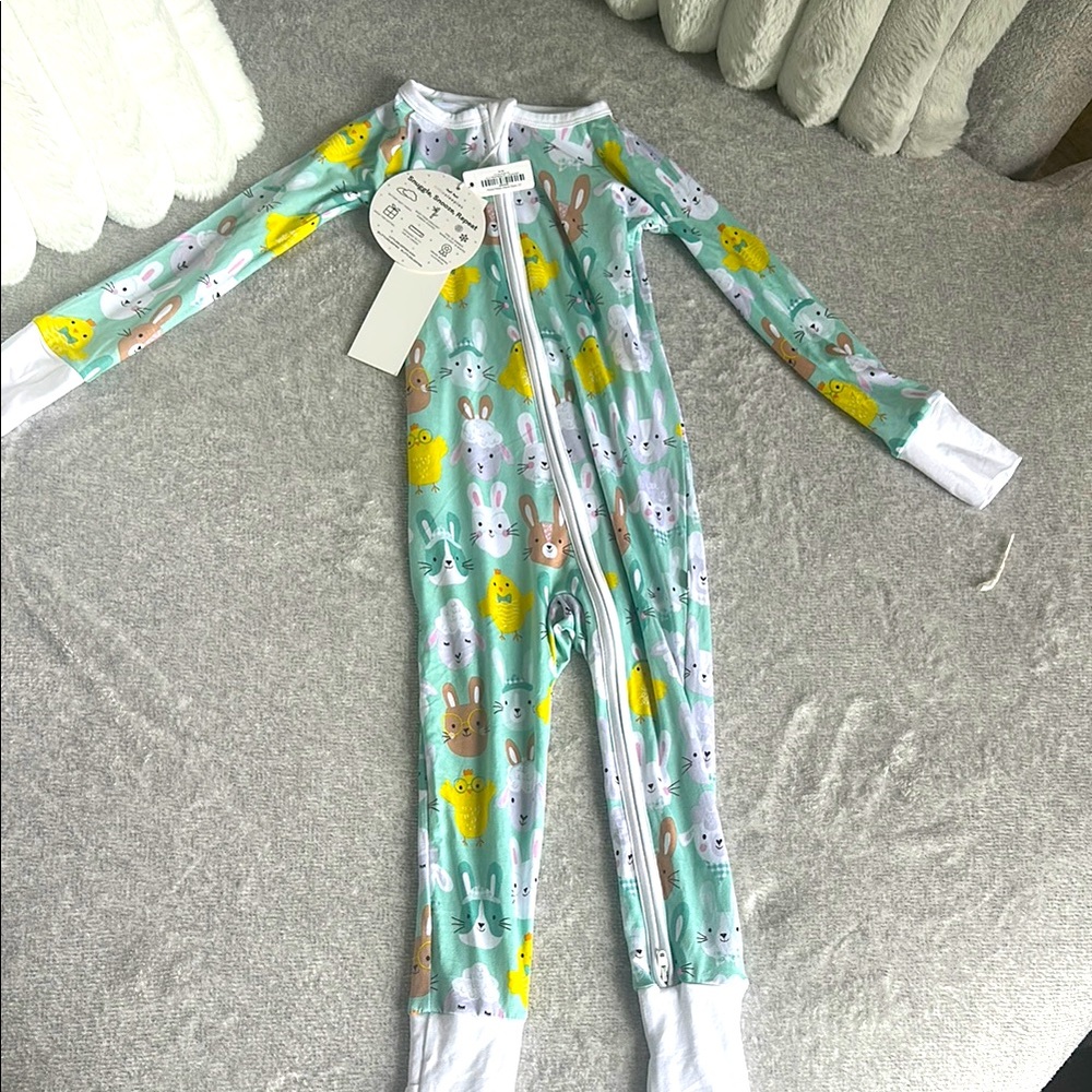 Little Sleepies Pastel Peeps (Aqua) Zippy 2T Easter print